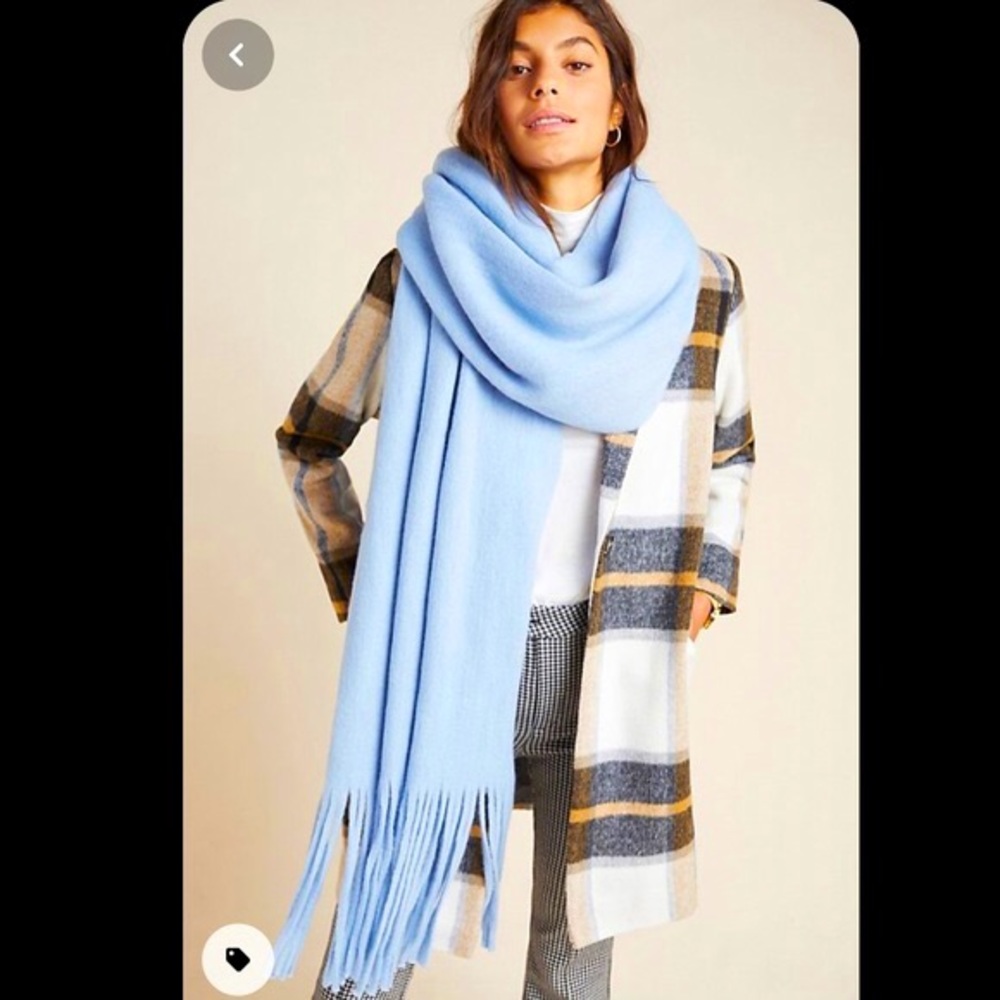 Anthropologie Fringed Wrap Scarf - Picture 1 of 6